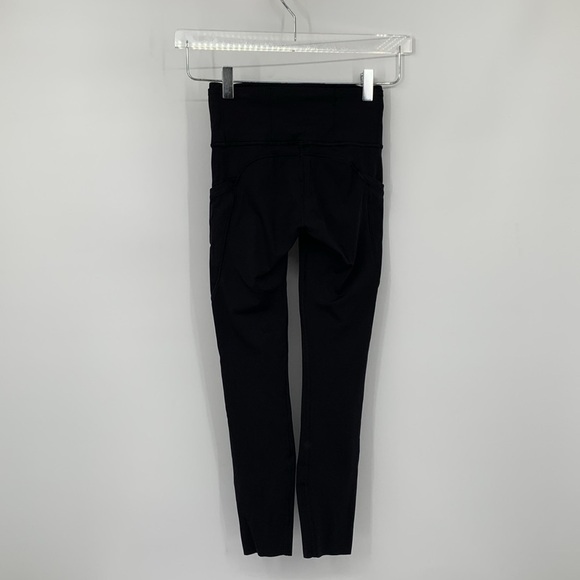 Lululemon Fast & Free 7/8 tight leggings black Nulux running pocket athletic 2 - Picture 3 of 6